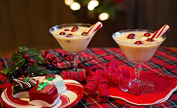 Enjoy!, ckae, sweet, craciun, dessert, eggnog, food, candy, christmas, red, glass HD wallpaper