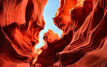 Lower Antelope Canyon Skyward, Arizona, graphy, landscape, USA, beautiful, Lower Antelope Canyon, scenery, wide screen, nature HD wallpaper