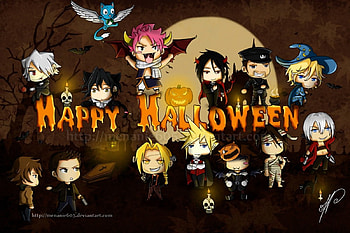 happy anime halloween, gothic, bvb, zexon, anime HD wallpaper