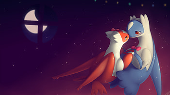 Pokemon , Latios and Latias, Festive scene, Christmas theme HD wallpaper