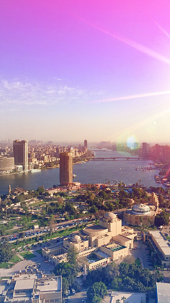 Cairo skyline, Urban charm, City's allure, Panoramic view HD phone wallpaper