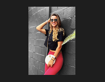 Enjoying the Outdoors, Vicha, bright pants, purse, watch, sunglasses, black blouse, WTA, Belarus, Vika7, blond, smile, tennis, fern, fashion, Victoria Azarenka, 2 time Grand-Slam winner, 2776x2182 HD wallpaper