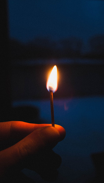 Fire, Dark, Flame, Match HD phone wallpaper