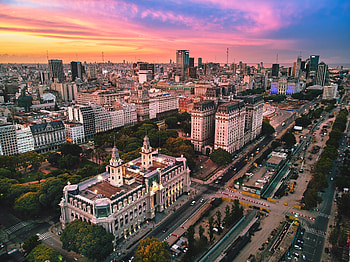 Cities, Sunset, Architecture, City, Building, Road HD wallpaper