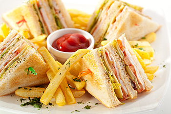 Irresistible sandwich display, Appetizing presentation, Flavorful layers, Tempting treat HD wallpaper