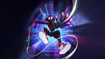 Miles Morales Swings Into View, miles-morales, spiderman, superheroes, artwork, digital-art, art HD wallpaper
