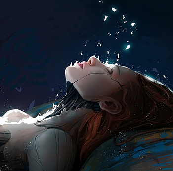 :), z ed, cyborg, zedart, fantasy, art, face, girl, zed, trungbui42 HD wallpaper