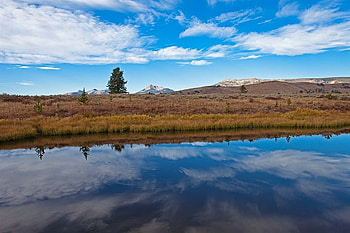 Sky-Lake, clouds, sky, lake, blues HD wallpaper