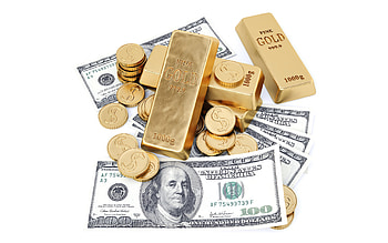 Money and gold, Financial assets, Currency showcase, Wealth and prosperity HD wallpaper