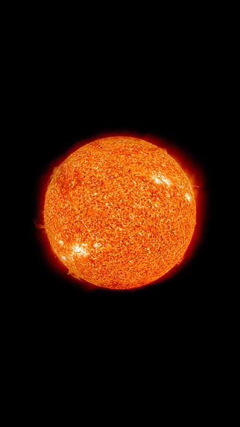Red sun, Minimalistic art, Dark hues, Astronomical beauty HD phone wallpaper