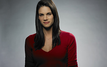 Missy Peregrym, Canadian actress, portrait, burgundy dress, hoot, Canadian fashion model, Melissa Peregrym HD wallpaper