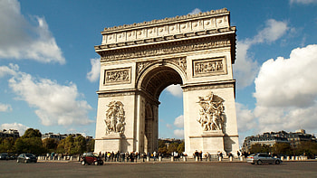 Arc de Triomphe, Paris landmark, Iconic monument, Historical symbol HD wallpaper
