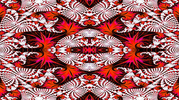 Trippy Psychedelic Fractal, trippy, psychedelic, aesthetic, red, white, Abstract, fractal HD wallpaper