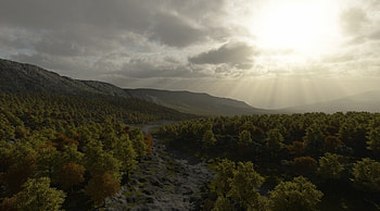 Nature, Rivers, Trees, Forest, Dahl, Distance HD wallpaper