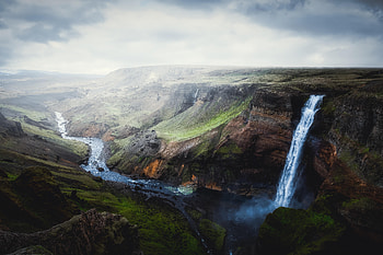 Iceland Canyon Nature Waterfall , waterfall, canyon, iceland, nature HD wallpaper