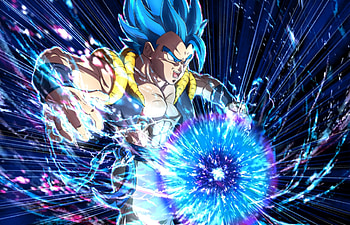Dragon ball, blue power, Gogeta, art HD wallpaper