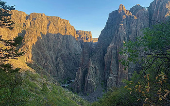Black Canyon of the Gunnison National Park, trees, colorado, sky, mountains, usa HD wallpaper