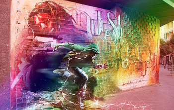 Escape, cool, abstract, fantasy, graffiti HD wallpaper