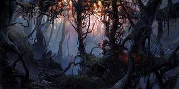 Trees, Art, Forest, Branches, Roots HD wallpaper