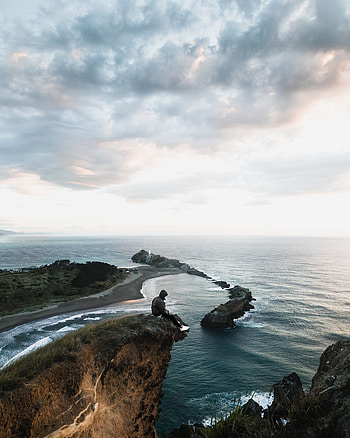 Nature, Sea, Rock, New Zealand, Seclusion, Privacy, Loneliness HD phone wallpaper