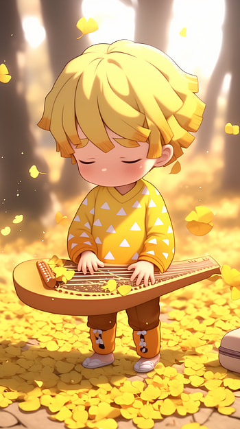 Kawaii Zenitsu Agatsuma : Musical Moments in Nature, Anime, Demon Slayer: Kimetsu no Yaiba, Zenitsu Agatsuma, kawaii HD phone wallpaper