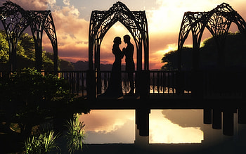 moonlight lovers, overs, lovers, moon, light HD wallpaper