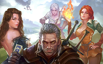 artwork, The Witcher 3: Wild Hunt, Video Games, Ciri, Triss Merigold, Derpy, The Witcher, Yennefer Of Vengerberg / and Mobile ... HD wallpaper