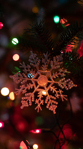 Christmas Lightings, Xmas Flake HD phone wallpaper