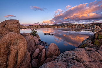 Granite Dells, lake, world, nature, usa, rocks HD wallpaper