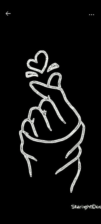 Korean heart, finger, symbol HD phone wallpaper
