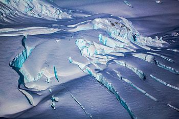 Glacier, snow layer, white HD wallpaper