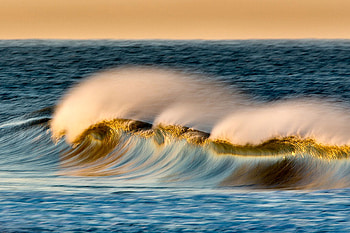 Waves of the Ocean 1, waterscape, graphy, beautiful, gold, scenery, wide screen, waves, silver, , sunset HD wallpaper