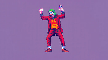 8 Bit Joker Dancing, joker, supervillain, superheroes, artwork, digital-art, 8-bit HD wallpaper