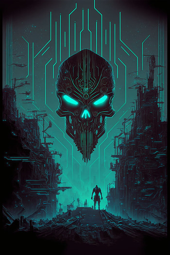 Machine Necropolis, AI Art, Sci Fi, Abstract HD phone wallpaper