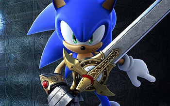 Sonic, blue, hedgehog, sword HD wallpaper