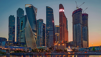 Moscow Buildings Skyscraper Moskva River In Western Russia Travel HD wallpaper