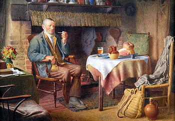 Henry Edward Spernon Tozer / grandfather to my grandmother yesterday, chair, table, painting, art, man, henry edward spernon tozer, people HD wallpaper