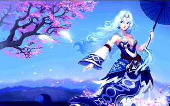 PRINCESS, Cg, blue hair, art HD wallpaper