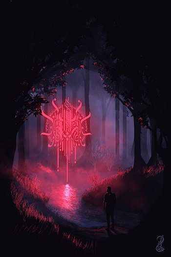 Art, Forest, Loneliness, Sign, Lonely, Alone, Calligraphy HD phone wallpaper