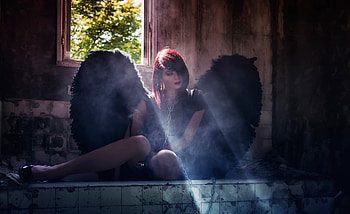 Gothic Angel, gothic, angel, girls HD wallpaper