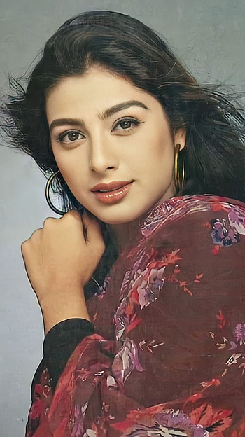Tabu, bollywood actress, saree beauty, vintage HD phone wallpaper