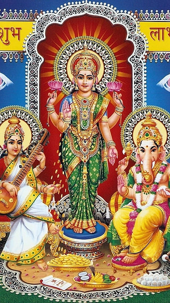 Laxmi Ganesh, Devi HD phone wallpaper