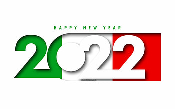 Happy New Year 2022 Italy, white background, Italy 2022, Italy 2022 New Year, 2022 concepts, Italy, Flag of Italy HD wallpaper