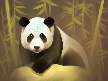Art, Bamboo, Panda HD wallpaper
