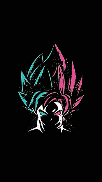 goku, pink neon HD phone wallpaper