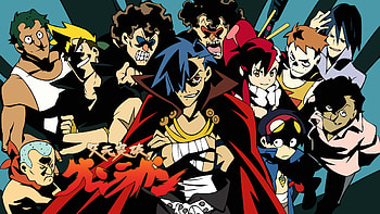 Tengen Toppa Gurren Lagann, Anime powerhouse, Epic battles, Spiraling mechs HD wallpaper