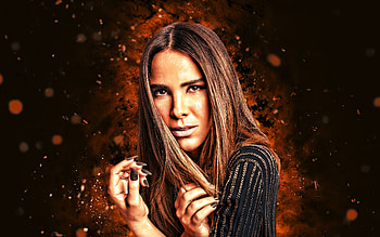 Wanessa Camargo, , brown neon lights, brazilian singer, music stars, Wanessa Godoi Camargo Buaiz, brazilian celebrity, Wanessa Camargo HD wallpaper