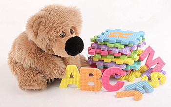 Toys, Miscellanea, Miscellaneous, Multicolored, Motley, Plush, Letters, Development HD wallpaper