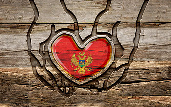 I love Montenegro, , wooden carving hands, Day of Montenegro, Flag of Montenegro, creative, Montenegro flag, Montenegrin flag, Montenegro flag in hand, Take care Montenegro, wood carving, Europe, Montenegro HD wallpaper