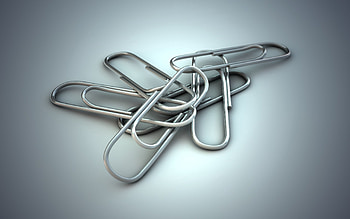 3D, Surface, Form, Metal, Paper Clips, Paper Clip HD wallpaper